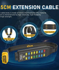 45cm extension cable with TPU material for OBD2 Breakout Box for Automotive Diagnostics With OBDII Protocol Detection and CAN 16 Pin Connector