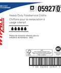 CriticalClean High Capacity Heavy Duty Foodservice Cloths Quarterfold Towels Blue 300 Sheets Per Box label