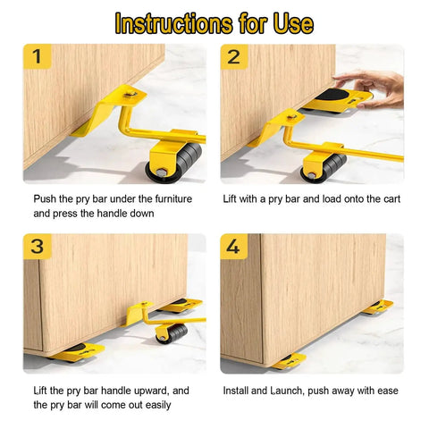 Heavy Hauling Setup Features 360 Degree Swivel Casters And Shock Absorbing Silent Rollers To Move Bulky Appliances Through Tight Garage Spaces Like A Smooth Operator Daily, showing step-by-step instructions.
