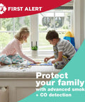 Children playing with a puzzle indoors, highlighting the importance of a Hardwired Smoke And Carbon Monoxide Combo Detector With Adapter Plugs For No Sweat Swap Install And Ten Year Battery Backup Keeps The Fam Secure Without Any Wiring Headaches.