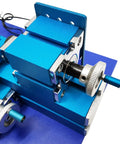 Close-up of WYDDDARY Mini Metal Lathe Machine 3000RPM High-Speed Spindle with three jaw chuck for precise woodworking.