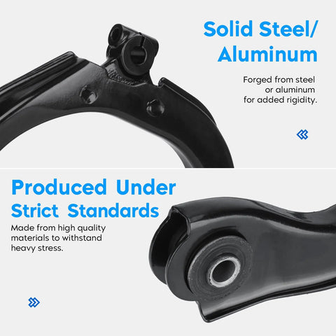 Beefy Front Upper Control Arms With Ball Joints Kit For 02-09 Chevy Trailblazer, GMC Envoy, solid steel aluminum parts