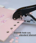 Heavy Duty 10mm Hole Punch For Paper Cards PVC Board And Cardboard Single Hole Punch Tool With Rugged Alloy Body demonstrating smooth hole cut