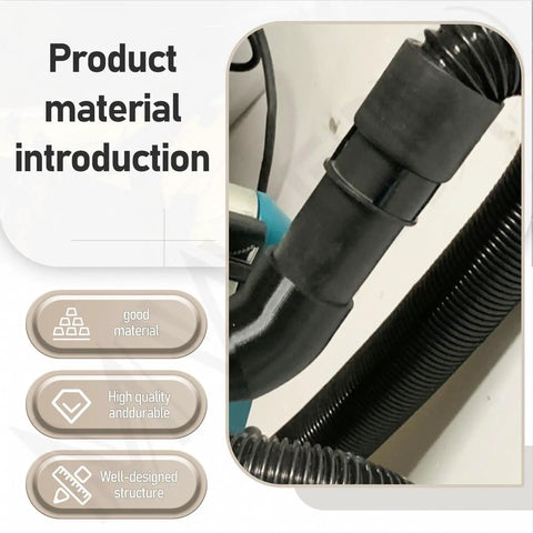 Miter Saw Vacuum Adapter 1 7/8 Inch For Dust Collection On Chop Saws And Shop Vac Attachments Elbow Connector installed