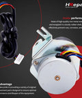 Stepper Motor Replacement For Generac Guardian GTH990 HSB GTH999 0G6453 Compatible Assembly shown with wiring connectors