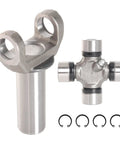 Heavy Duty Transmission Slip Yoke U Joint Kit 2 3 6081X 5 153X Fits 700R4 4L60E 4L60 Turbo Hydromatic Turbo 350 Powerglide Saginaw Muncie Borg Warner T Four Five Ten Jeep Cherokee 4WD, 1310 series steel yoke and U-joint, front view