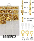Massive 1000 Piece Quick Splice Crimp Spade Terminals Kit Includes Assortment Of 2.8mm 4.8mm 6.3mm Male And Female Wire Connectors
