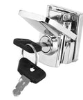 Iron Trunk Lock With Two Keys For Motorcycles Spring Toggle Latch Hasp Clamp Heavy Duty Locking Tool For Bikes And Travel Gear shown in detail