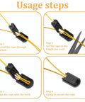 Steps for using 25 Pack Zipper Pull Tabs And Cord End Caps For Shoes And Bags 3.5mm Ends Cord Lock Clips End Tips Replacement