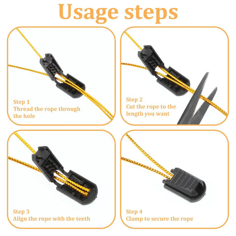 Steps for using 25 Pack Zipper Pull Tabs And Cord End Caps For Shoes And Bags 3.5mm Ends Cord Lock Clips End Tips Replacement