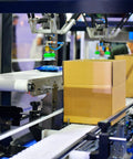 Automated assembly line with robotic arm packaging using 24V DC Solenoid Electromagnet Round Lifting Magnet 2W 17 Lb Holding Force 8 Kg