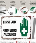 Rugged Aluminum First Aid Safety Sign 8 By 12 Inch For Hospital Clinic Office School Factory Warehouse And Laboratory Wall Decor Built To Last Waterproof Rust Resistant Easy Mount