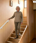 Heavy Hitter Wall Mounted Stair Handrail Built Tough From Rust Proof Stainless Steel With A Sleek Silver Finish delivering safe support on stairs.