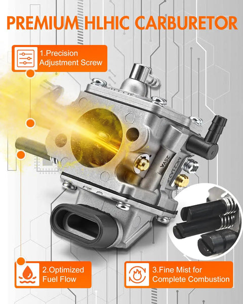 Premium HLHIC carburetor for 92cc Gas Powered Chainsaw With 36 Inch Bar And Chain For Heavy Duty Wood Cutting And Tree Pruning 7HP 2 Cycle Engine All Parts Fit For MS660 G660 Beast Mode Power For Large Trees And Tough Jobs