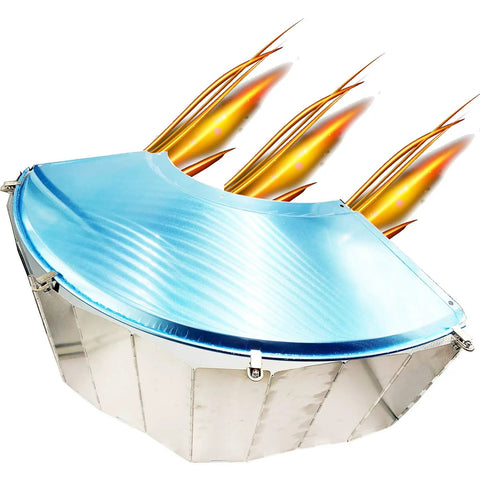 Adjustable Heat Focusing Reflector for Round Natural Gas and Propane Patio Heaters Boosts Heat Range Increases Efficiency