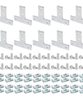 10 Piece Set 1 Inch By 1 Inch T Slot Corner Brackets For 1010 Aluminum Extrusions 90 Degree Right Angle Connectors With M6 Bolts Nuts