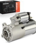 Ford Starter Motor Compatible With F150 F250 F350 Super Duty Beefed Up 1999 To 2013 12V CW 12T in packaging and close-up view
