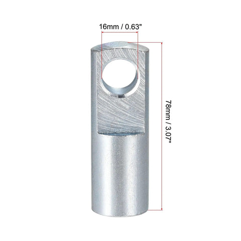 I Shape Air Cylinder Rod Clevis End Connector With M16x1.5 Female Thread 78mm Long Alloy Built For Pneumatic Systems Drop In SC Standard Pneumatic Accessories Durable, 16mm view, alloy clevis end