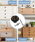 Sleek Leopard Print Round Cabinet Knobs 4 Pack Black Drawer Pulls for Kitchen Cabinets Dresser Cupboard Doors Hardware
