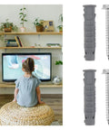 Ribbed Plastic Wall Anchors And Carbon Steel Screws Kit For TV Bracket Mounting Heavy Duty Rust Resistant Suitable For Drywall And Hollow Walls 6 Anchors And 6 Screws, with anchors and screws shown beside TV wall mount use