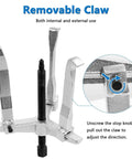 Hardcore Grease Monkey Approved Reversible Three Jaw Gear Puller Bearing Separator Removal Tool for internal and external use.