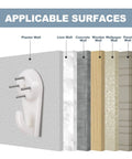 Applicable surfaces for 50 Piece Picture Hanger Kit With Heavy Duty Hooks For Stucco Concrete And Hard Walls No Drilling Needed