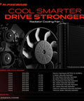 Built Tough Engine Radiator Cooling Fan Assembly for Ford Focus 2012 to 2018 EV BEV 2.0L Without Control Module Straight Up OEM Style Cooling Swap