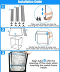 Installation guide for All In One 3D Printer Table With Enclosure Heavy Duty Workstation With Two Tier Filament Storage showing assembly steps