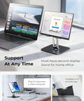 Adjustable Desk Tablet Stand With Rotating Display Durable Al Ti Alloy Holder For iPad And Kindle Fits 4.7 To 12.9 Inch Tablets