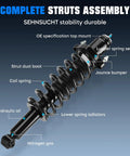 Beefed-Up Rear Complete Coil Spring Strut Kit With Hydraulic Shock Absorbers for Jeep Patriot 2007-2016, detailed parts view