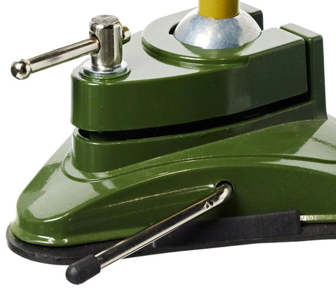 Dope Precision Vise With Integrated Clamp For Milling And Projects, 2-3/4 Inch Capacity, Die-Cast Zinc Green And Gold Finish, Rotates In All Directions, FMZ Style Bench Vise For Hobbyists And Pros, Durable Machining Tool, green die-cast zinc vise with clamp