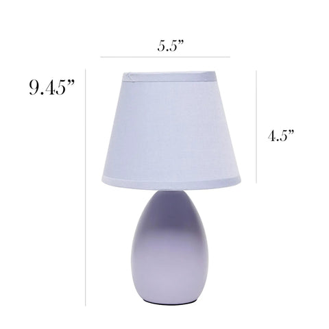 Super Cute Mini Blue Egg Oval Ceramic Table Desk Lamp With Matching Fabric Shade Perfect For Your Living Room Bedroom Office Kids Room Or College Dorm Space