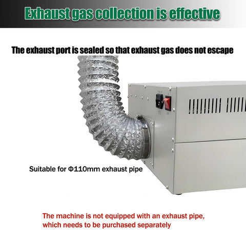Exhaust port of Reflow Oven And Soldering Station For PCB Boards With Hot Air Circulation Automatic Reflow Machine