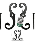 Old School Vintage S Style Cast Iron Window Shutter Dogs With Rust Resistant Powder Coat For Outdoor Use Includes Mounting Screws