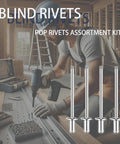 Bulk 1000 Piece Aluminum Blind Rivet Kit With Four Size Options, 1/8 Inch Pop Rivets In 1/4, 5/16, 3/8, And 5/8 Inches