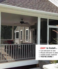 Installed Aluminum Track Porch Screen Kit For DIY Screened In Porch And Patio Upgrade with 94 Inch Extruded Track
