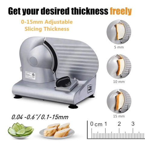 Smooth Slice Electric Meat And Cheese Slicer With Dual Stainless Blades No Sweat Thickness Adjustments For Jerky Ham And Cold Cuts A Total Kitchen Flex For Tailgates And Game Day
