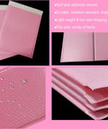 Various views of Pink Bubble Mailers 4x6 Inches 25 Pack Padded Self Seal Envelopes For Quick Ship Waterproof Shockproof And Dustproof Protection.