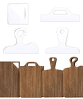 Slick Acrylic Router Templates For Custom Charcuterie Boards Hella Durable Woodworking Handle Stencils Clear Routing Guides. Set of 4 acrylic templates.