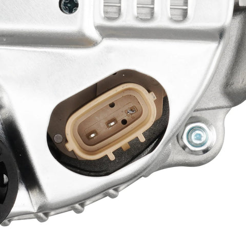 Close-up of Heavy Duty High Amp 130Amp 12V Alternator Replacement connector for Hyundai Santa Fe 2.7L with CW 6 Groove Pulley