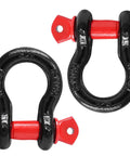 Rugged Half Inch D Ring Shackles With Screw Pin Zinc Plated Rustproof Build 2 Pack Of Heavy Duty Towing Hardware for off-road recovery.