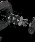 Exploded view of drag system on Beast Mode Baitfeeder III Spinning Fishing Reel Size 6000 with front and rear drag