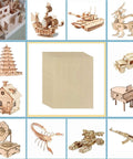 Unfinished basswood sheets, 25 pcs, 150x100x1.5 mm, light plywood for crafts and DIY projects