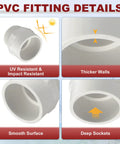 Details of One And A Quarter Inch Schedule 40 PVC Pipe Fitting NPT Male Thread Adapter with UV resistance and deep sockets