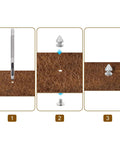 Installation process of 50 Sets Cone Spike Stud Rivets With Screw Back 8x12mm M3x0.5 Thread Orange Punk Hardware for leather