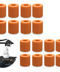16 Pcs 3D Printer Silicone Bed Leveling Mounts Set With Heat Resistant Spacer Columns In Orange Durable Easy Install 16 Mm And 18 Mm