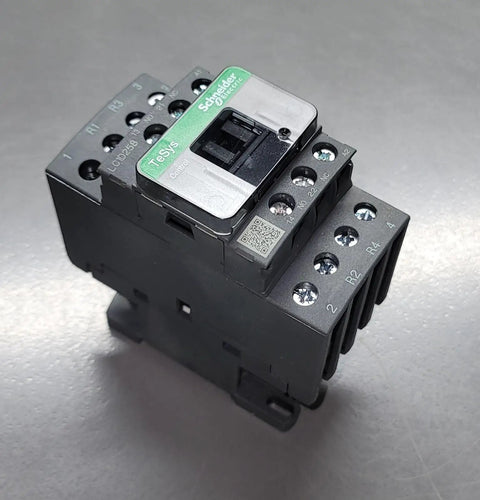 4 Pole AC Contactor With 40A Rating And 110V Coil, 2 Normally Open And 2 Normally Closed Contacts, TeSys D Style