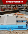Beefy 3 Inch Precision Milling Vise Without Base For Milling Shaping And Drilling Machines in workshop setting