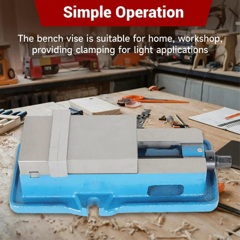 Beefy 3 Inch Precision Milling Vise Without Base For Milling Shaping And Drilling Machines in workshop setting