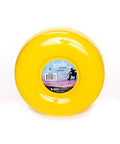 Bright yellow skateboard wheel with sticker, part of Mystery SK8 Collector Set Series 2 Ultimate Pack With Collector Case Four Finger Boards Pro Trucks 16 Wheels Tool Four Stickers Grind Rail And Ramp For Epic Unboxing And Skate Everything.